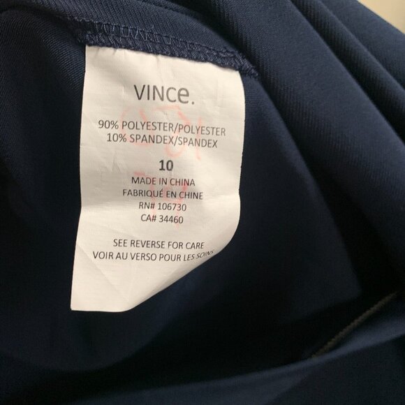 Vince. Jumpsuit Womens Size 10 Coastal Cap Sleeve Drawstring Stretch Zip Up - Picture 8 of 15